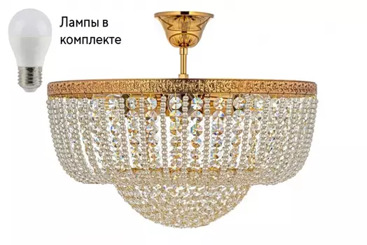 Потолочная люстра с лампочками Arti Lampadari Favola E 1.3.40.502 G+Lamps