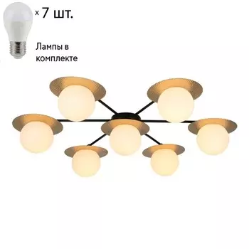 Потолочная люстра с лампочками F-Promo Roshni 3050-7P+Lamps E27 P45