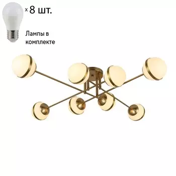 Потолочная люстра с лампочками F-Promo Stripy 3051-8P+Lamps E27 P45