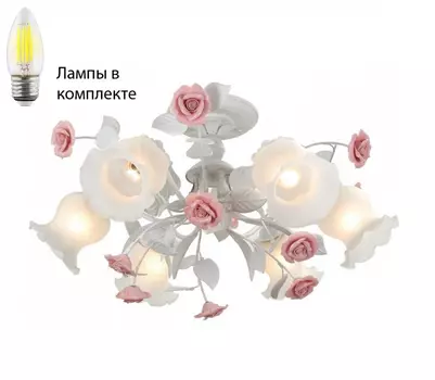 Потолочная люстра с лампочками Lucia Tucci Fiori Di Rose 114.6+Lamps