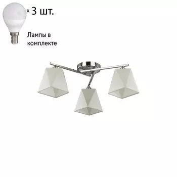 Потолочная люстра с лампочками Lumion Elsa 5218/3С+Lamps E14 P45