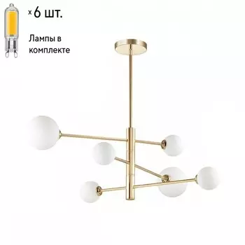Потолочная люстра с лампочками Lumion Estelle 4418/6C+Lamps G9