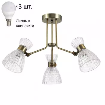 Потолочная люстра с лампочками Lumion Jackie 3704/3C+Lamps E14 P45