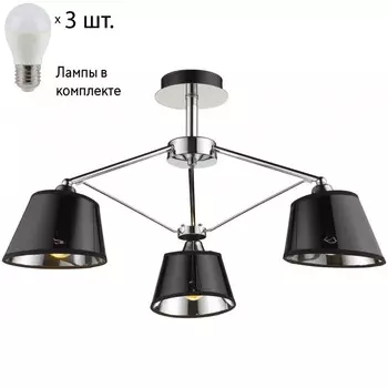 Потолочная люстра с лампочками Velante 296-107-03+Lamps E27 P45