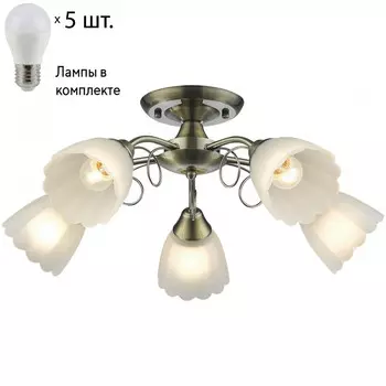 Потолочная люстра с лампочками Velante 708-507-05+Lamps