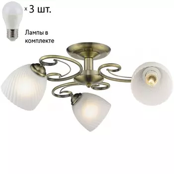 Потолочная люстра с лампочками Velante 726-507-03+Lamps E27 P45