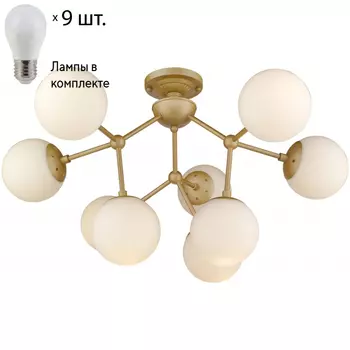 Потолочная люстра с лампочками Wertmark WE236.09.407+Lamps