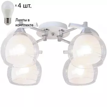 Потолочная светильник с лампочками Velante 277-107-04+Lamps E27 P45