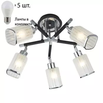 Потолочная светильник с лампочками Velante 712-107-05+Lamps E27 P45