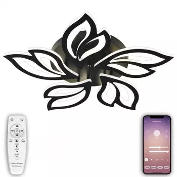 Потолочная светодиодная люстра с Bluetooth и пультом Natali Kovaltseva HIGH-TECH LED LAMPS 82006 BLACK
