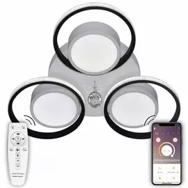 Потолочная светодиодная люстра с Bluetooth и пультом Natali Kovaltseva HIGH-TECH LED LAMPS 82046