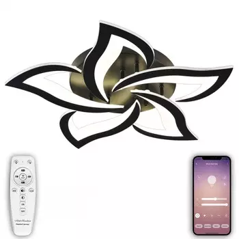 Потолочная светодиодная люстра с Bluetooth и пультом Natali Kovaltseva INNOVATION STYLE 83002 BLACK