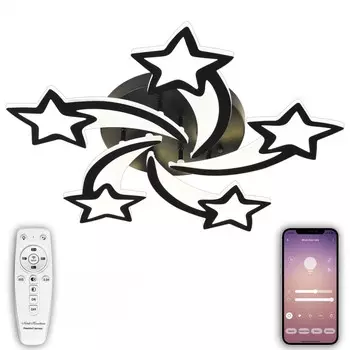 Потолочная светодиодная люстра с Bluetooth и пультом Natali Kovaltseva INNOVATION STYLE 83018 BLACK
