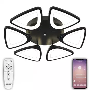 Потолочная светодиодная люстра с Bluetooth и пультом Natali Kovaltseva INNOVATION STYLE 83045 BLACK