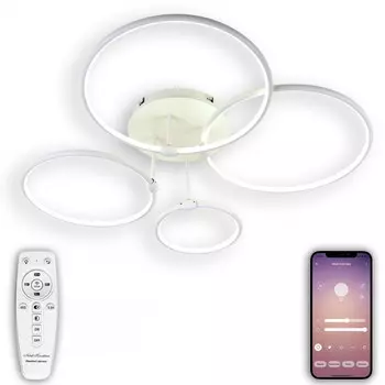 Потолочная светодиодная люстра с пультом ДУ Natali Kovaltseva HIGH-TECH LED LAMPS 82035
