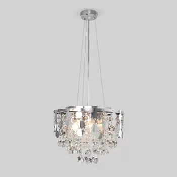 Потолочно-подвесная люстра Евросвет Lianna 10114/6 хром/прозрачный хрусталь Strotskis (a050065)