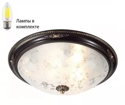 Потолочный светильник с лампочками Lucia Tucci Lugo 142.6 R50 Brown+Lamps