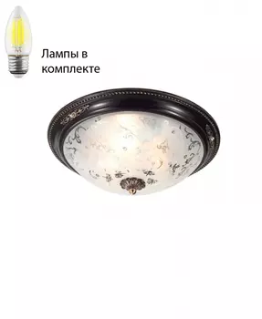 Потолочный светильник с лампочками Lucia Tucci Lugo 142.3 R40 Brown+Lamps