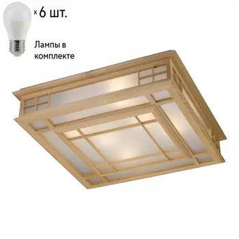 Потолочный светильник с лампочками Velante 527-717-06+Lamps E27 P45