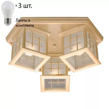 Потолочный светильник с лампочками Velante 592-717-03+Lamps E27 P45