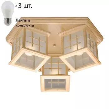 Потолочный светильник с лампочками Velante 592-717-03+Lamps E27 P45