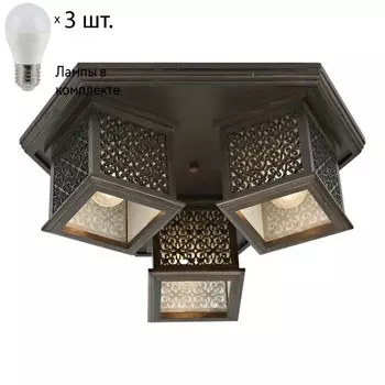 Потолочный светильник с лампочками Velante 594-727-03+Lamps E27 P45