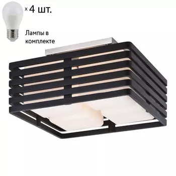 Потолочный светильник с лампочками Velante 676-727-04+Lamps E27 P45