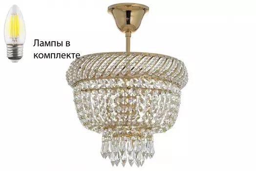 Потолочный светильник с лампочкой Dio D arte Bari E 1.3.25.299 G+Lamps