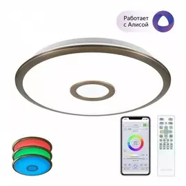 Потолочный светодиодный светильник с ПДУ и RGB Citilux Старлайт Смарт CL703A33G