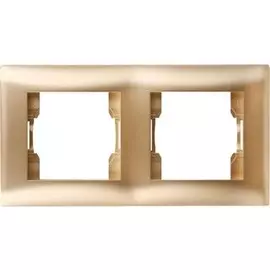 Горизонтальная двухместная рамка (золото) Volsten Magenta V01-16-A21-M (10032)