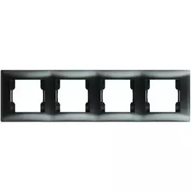 Горизонтальная четырехместная рамка (черный) Volsten Magenta V01-14-A41-M (9990)