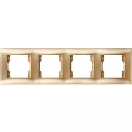 Горизонтальная четырехместная рамка (золото) Volsten Magenta V01-16-A41-M (10034)