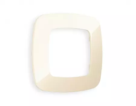 Рамка Ambrella Volt OMEGA Ecta (Бежевый глянец) OF140301