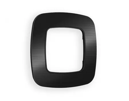 Рамка Ambrella Volt OMEGA Radian (Черный Металл шлифованный) OF580501