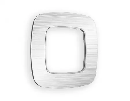 Рамка Ambrella Volt OMEGA Radian (Серебро Металл шлифованный) OF580101