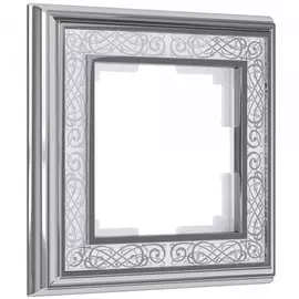 Рамка на 1 пост (хром/белый) Werkel W0011431