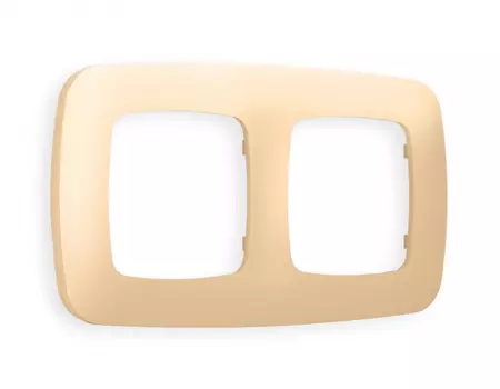 Рамка на 2 поста Ambrella Volt OMEGA Ecta (Шампань) OF140602