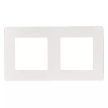 Рамка 2-постовая ЭРА 12 сатин белый 12-5102-01 Б0052509