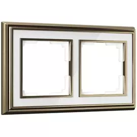 Рамка на 2 поста (бронза/белый) Werkel Palacio WL17-Frame-02 (a037683)