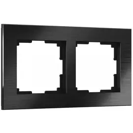 Рамка на 2 поста (черный алюминий) Werkel W0021708