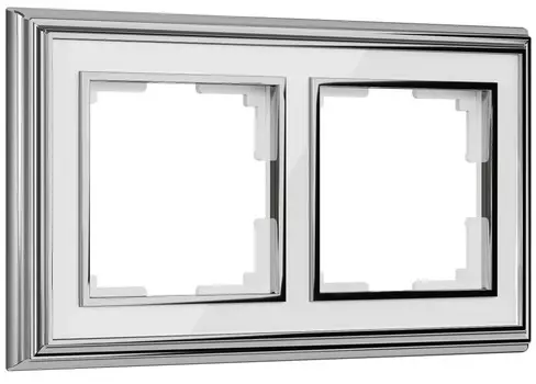 Рамка на 2 поста (хром/белый) Werkel Palacio WL17-Frame-02 (a037693)