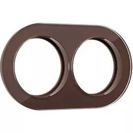 Рамка на 2 поста (Коричневый) Favorit Runda Werkel WL21-frame-02