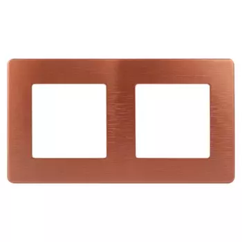 Рамка 2-постовая ЭРА 12 сатин медь 12-5102-14 Б0052517