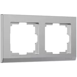 Рамка на 2 поста (серебряный) Werkel W0021806
