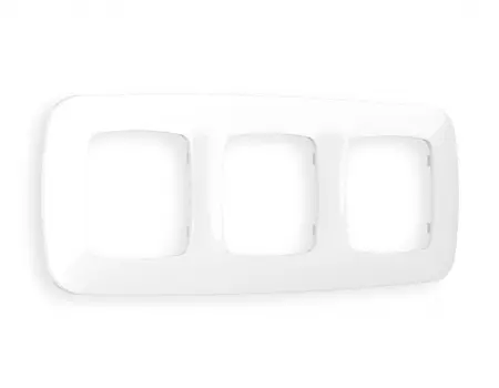 Рамка на 3 поста Ambrella Volt OMEGA Ecta (Белый глянец) OF140103