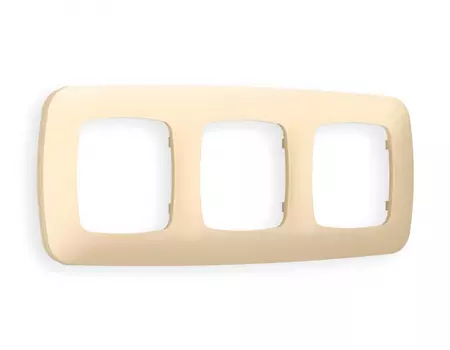 Рамка на 3 поста Ambrella Volt OMEGA Ecta (Шампань) OF140603