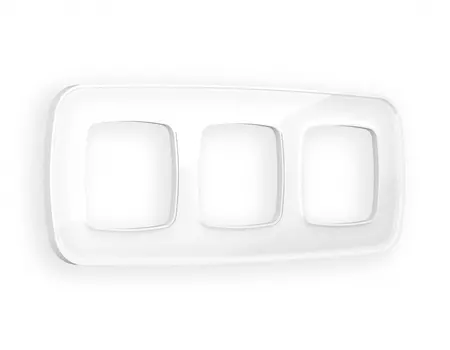 Рамка на 3 поста Ambrella Volt OMEGA Coint (Белый Стекло органическое) OF640103