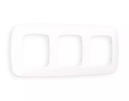 Рамка на 3 поста Ambrella Volt OMEGA Ecta (Жемчуг) OF140203