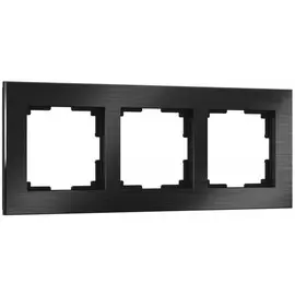 Рамка на 3 поста (черный алюминий) Werkel W0031708