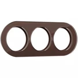 Рамка на 3 поста (Коричневый) Favorit Runda Werkel WL21-frame-03